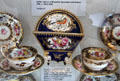 Ceramic items pattern 759 with letter rack by unmarked at Coalport China Museum. Ironbridge, England.