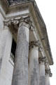 Neoclassical columns of Castle Coole. Enniskillen, Northern Ireland.