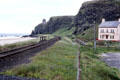 Mussenden Temple overlooking sea. Northern Ireland.