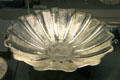Roman fluted silver hand washing bowl with 6-point star which predate Jewish symbolic use part of Mildenhall Treasure at British Museum. London, United Kingdom.