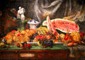 Still life with fruit painting attrib. Alphonse Roussel of France at Mobile Museum of Art. Mobile, AL.
