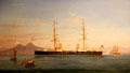 British Steamer in Bay of Naples painting by Tomaso de Simone of Italy at Mobile Museum of Art. Mobile, AL.