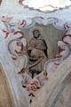 Squinch mural of one of four doctors of the church at Mission San Xavier del Bac. Tucson, AZ.