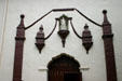 Decoration over side portal at San Buenaventura Mission. Ventura, CA.