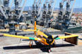 T-28B Trojan trainer on USS Hornet CV-12. Alameda, CA.