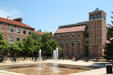 Cristol Chemistry & Biochemistry building & Fountain Court at University of Colorado. Boulder, CO.