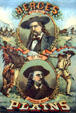 Heroes of the Plains frontpiece of book by J.W. Buel showing Wild Bill Hickock & Buffalo Bill at his Museum. Lookout Mountain, CO.