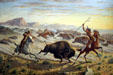 Painting of Cody hunting buffalo by J.P. Gogolin at Buffalo Bill Museum. Lookout Mountain, CO.