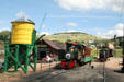 Cripple Creek & Victor Narrow Guage Railroad steam locomotives in Cripple Creek Station. Cripple Creek, CO.