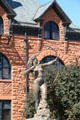 Diana the Huntress sculpture against Pueblo Union Depot. Pueblo, CO.