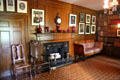 First Library with collection of portraits & Qing Dynasty oxblood porcelain at Hill-Stead Museum. Farmington, CT.