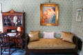 Mary Cassatt painting with Green room furniture at Hill-Stead Museum. Farmington, CT.