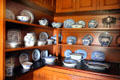 Pantry with blue willow china at Hill-Stead Museum. Farmington, CT.