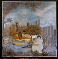 Painting of Ludlow Castle in Shropshire at Dr. Hezekiah Chaffee House. Windsor, CT.