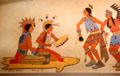 Signature detail of James Auchia on Harvest Dance mural at Interior Department. Washington, DC.