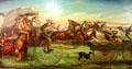 Rush for the Oklahoma Land - 1894 painting by John Steuart Curry at Interior Department. Washington, DC.