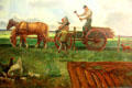 Homesteading & the Building of Barbed Wire Fences painting by John Steuart Curry at Interior Department. Washington, DC.