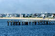 Beach of Lewes seen from Cape May to Lewes ferry. DE.