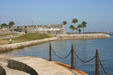 Castillo de San Marcos Spanish fort now run by the National Park Service guards Matanzas Inlet. St Augustine, FL.