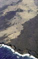 Aerial view of lava flow meeting the sea. Big Island of Hawaii, HI.