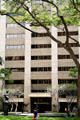 Ribbed concrete facade of Pacific Tower of Bishop Square. Honolulu, HI.