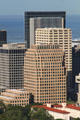 Alii Place before Central Pacific Plaza, American Savings Bank Tower & First Hawaiian Center seen from Punchbowl Crater rim. Honolulu, HI.
