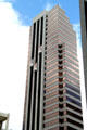 Exterior elevators of 1100 Alakea Plaza. Honolulu, HI.