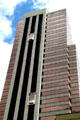 Exterior elevators of 1100 Alakea Plaza. Honolulu, HI.