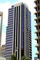 Vertical & horizontal lines of 1100 Alakea Plaza. Honolulu, HI.