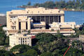 Prince Kūhiō Federal Building & U.S. Courthouse seen from Punchbowl observation rim. Honolulu, HI.