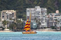 Sailing off Waikiki Beach. Waikiki, HI.