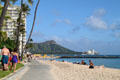Walkway along beach in Waikiki. Waikiki, HI.