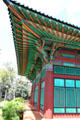 Roof overhang of Center for Korean Studies at University of Hawai'i. Honolulu, HI.