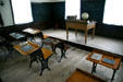 Interior of Hoover's schoolhouse. West Branch, IA.