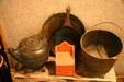 Pots & Pans from Herbert Hoover birthplace cottage. West Branch, IA.