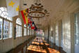 Enclosed balcony over front of Cabildo Museum. New Orleans, LA.