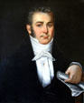 Portrait of Jean Michel Fortier III by Julien Hudson, a free black artist, at Cabildo Museum. New Orleans, LA.