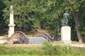 Old North Bridge & monuments of "Shot heard round the world" of Revolutionary War at Minute Men National Historical Park. Concord, MA.