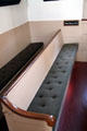 Pew used by Herman Melville, author of novel Moby Dick, at Seaman's Bethel. New Bedford, MA.