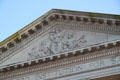 Neoclassical pediment of Ocean Explorium. New Bedford, MA.
