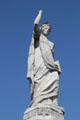 Figure of Faith atop National Forefathers Monument. Plymouth, MA.