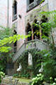 Staircase in courtyard of Gardner Museum. Boston, MA.