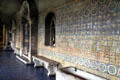 Wall tiles in cloister at Gardner Museum. Boston, MA.