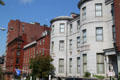 Beacon Street streetscape from Walnut St. Boston, MA.