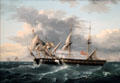 USS Wasp vs HMS Frolic painting by Thomas Birch at Peabody Essex Museum. Salem, MA.