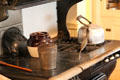 Kitchen range with bean pot at John F. Kennedy NHS. Boston, MA.