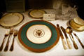 Table setting acquired to match the renovated White House dining room at Truman Museum. Independence, MO.