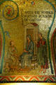 Saint Louis with his mother blessed Blanche of Castile mosaic at St Louis Cathedral. St Louis, MO.