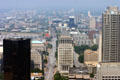 Bank of America Plaza, Civil Courts, & One AT&T Center from atop Gateway Arch. St Louis, MO.