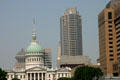 One AT&T Center over Old St. Louis County Courthouse. MO.